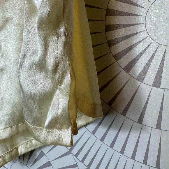 Oscar de la Renta Women’s‎ Fine Label Shorty Pajama Set Vintage Yellow XL - Picture 5 of 8